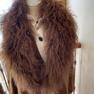 Per Se caramel 100% merino wool sweater